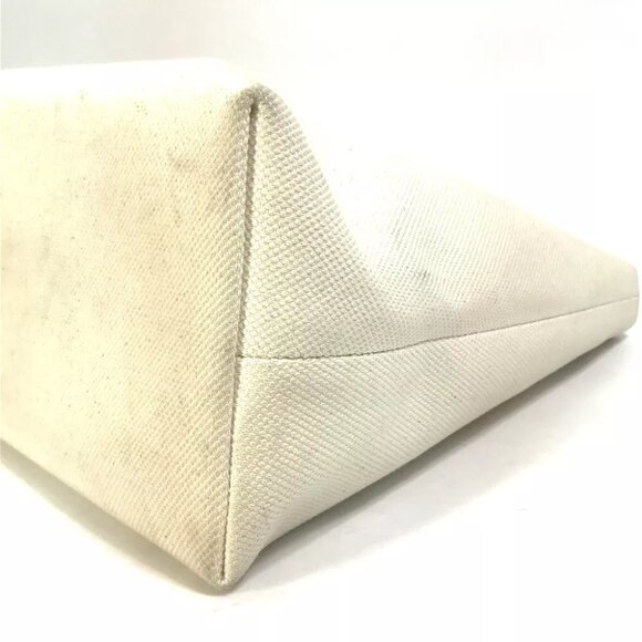 CELINE 190062 Horizontal Cabas Logo Tote Bag Shoulder Bag Canvas/Leather Beige - Picture 12 of 15